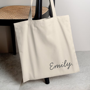Modern Name Minimalist Stylish Trendy Monogram Tote Bag