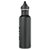 Modern Name & Monogram | Grey & Black 710 Ml Water Bottle (Right)