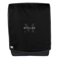 Modern Name & Monogram | Grey & Black
