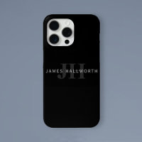 Modern Name & Monogram | Grey & Black