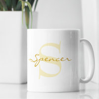 Modern Name & Monogram Initial Classic