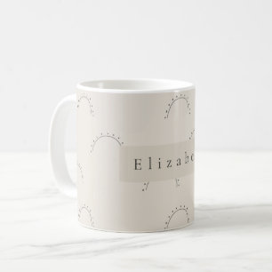 Modern Name Mug Beige