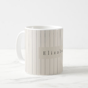 Modern Name Mug Beige