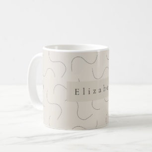Modern Name Mug Beige