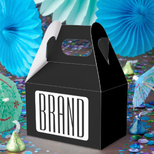 Modern Name or Editable Brand Name for Business Favour Box