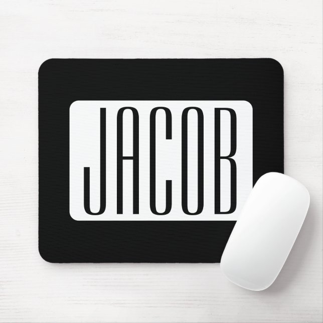 Modern Name or Editable Brand Name for Business  Mouse Pad (With Mouse)