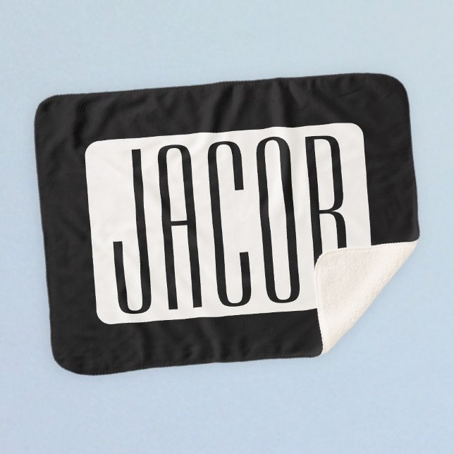 Modern Name or Editable Brand Name for Business  Sherpa Blanket (Creator Uploaded)