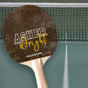 Modern Name 'ping pong leader' brown Ping Pong Paddle