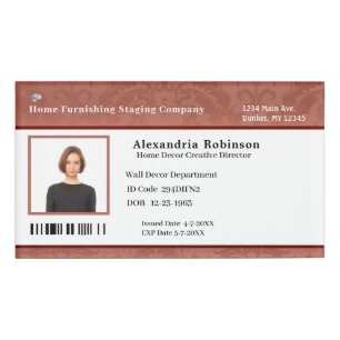 Modern Name Tag Badge Custom Employee Staff