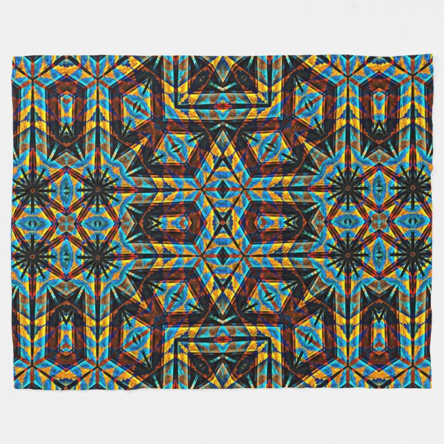 Modern Native American 18 Fleece Blanket (Front (Horizontal))