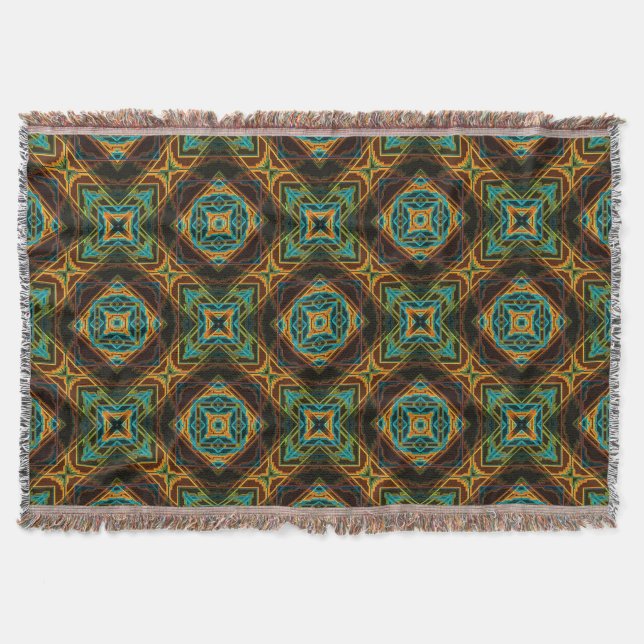 Modern Native American 19 Throw Blanket (Front)