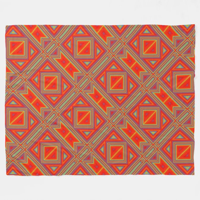 Modern Native American 22 Fleece Blanket (Front (Horizontal))