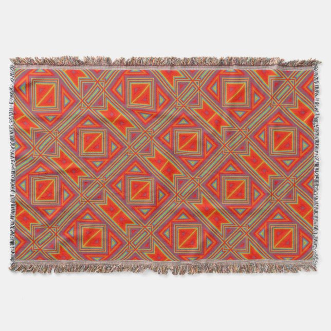 Modern Native American 22 Throw Blanket (Front)