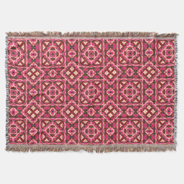 Modern Native American 27 Throw Blanket (Front)