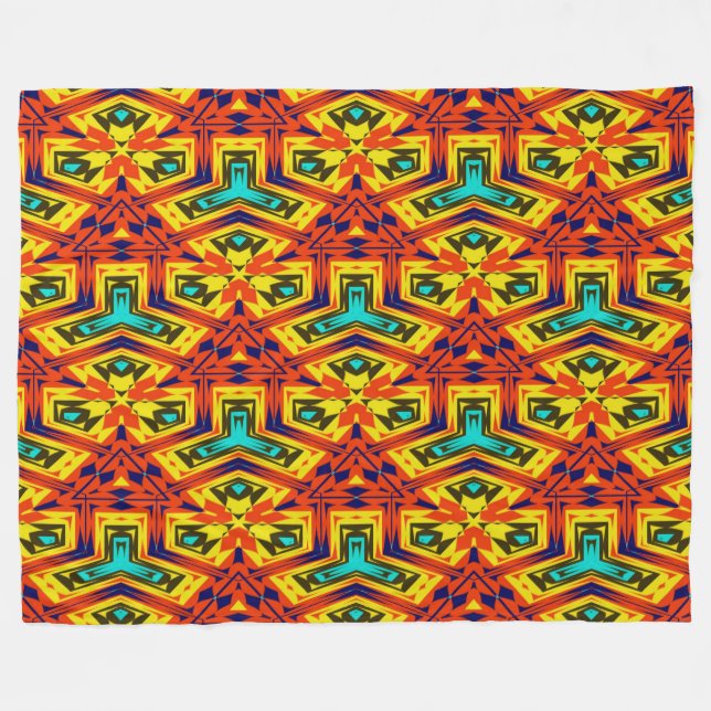 Modern Native American 28 Fleece Blanket (Front (Horizontal))