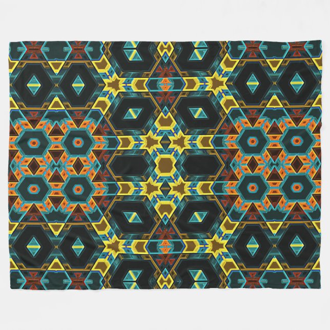 Modern Native American 2 Fleece Blanket (Front (Horizontal))