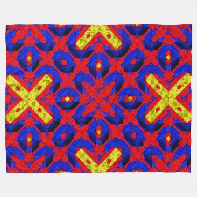 Modern Native American 30 Fleece Blanket (Front (Horizontal))