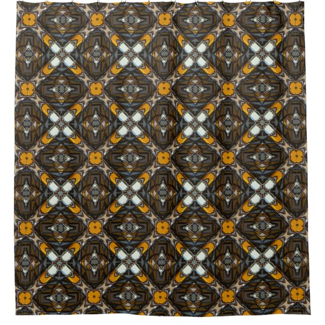 Modern Native American 3 Shower Curtain (Front)