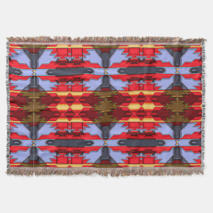 Modern Native American 5 Throw Blanket