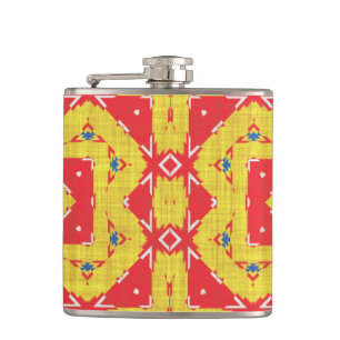 Modern Native American 8 Wrapped Flask