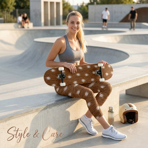 Modern Natural Deer Skin Texture Skateboard Deck