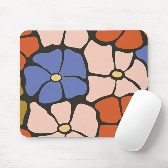 Modern Nature Floral Photo  Mouse Pad (With Mouse)