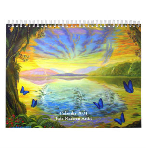 Modern Nature Landscape Floral 2021 Wall Calendar
