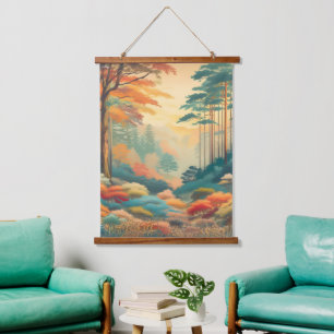 modern nature landscape hanging wall art Tapestry