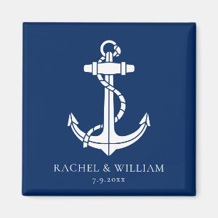 Modern Nautical Anchor Wedding Swag Magnet