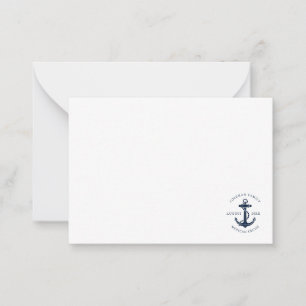 Modern Nautical Boat Anchor Custom Card