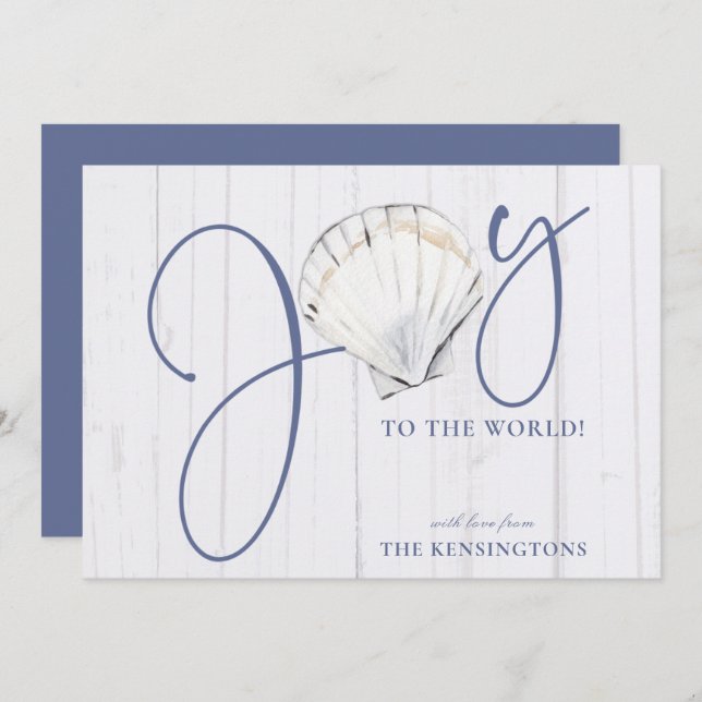 Modern Nautical Christmas Joy Holiday (Front/Back)