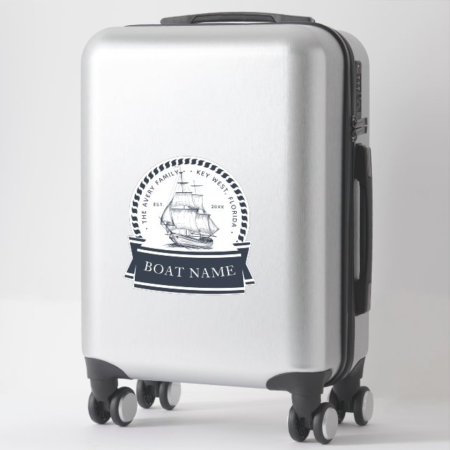 Modern Nautical Personalised Boat (Suitcase)