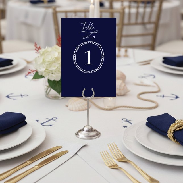 Modern Nautical Rope Table Number (Creator Uploaded)