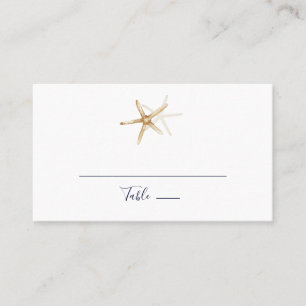 Modern Nautical   Starfish Flat Wedding Place Card