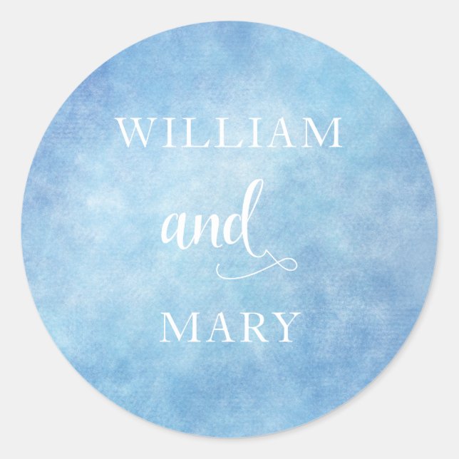 Modern Nautical Watercolor Wedding Envelope Seals (Front)