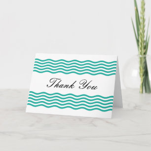 Modern Nautical Waves Pattern Thank You