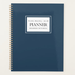 Modern Navy 2022 2023 Weekly Monthly Planner