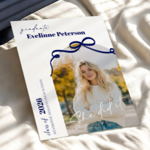 Modern Navy 2026 Graduation Invitation