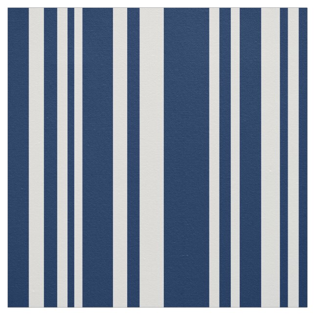 Modern Navy and White Stripes Fabric (Swatch)