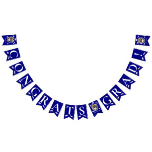 Modern Navy Blue 3 Photos, Graduation Cap, Diploma Bunting