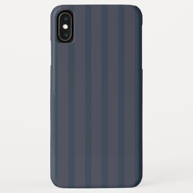 Modern Navy Blue and Plum Striped Case-Mate iPhone Case (Back)