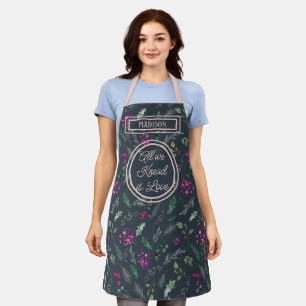 Modern Navy Blue Custom Baking Apron