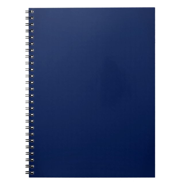 Modern Navy Blue Customisable Notebook (Front)