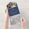 Modern Navy Blue Elegant Script 2 Photo Wedding