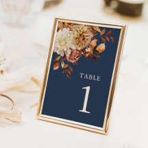 Modern Navy Blue Fall Wedding