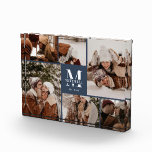 Modern Navy Blue Family Photo Collage Keepsake<br><div class="desc">This 6 Photo Collage Modern Family Personalised Keepsake is the perfect way to turn your favourite family photos into a cute and trendy keepsake. With a simple, modern design and elegant Monogram, it's fully customisable to fit your style. Ideal for gifting on Mother’s Day, Father’s Day, birthdays, Christmas, anniversary or...</div>