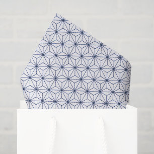 Modern Navy Blue Geometric Tissue Paper