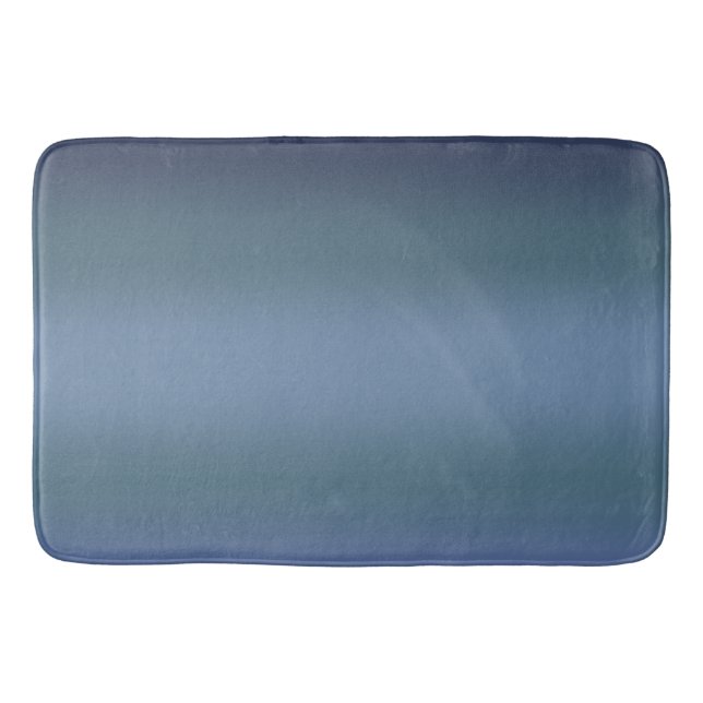 Modern navy blue gradient Watercolor galaxy space  Bath Mat (Front)