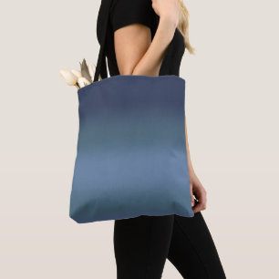 Modern navy blue gradient Watercolor galaxy space  Tote Bag