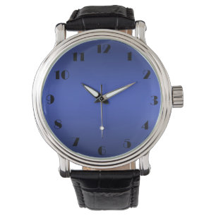 Modern navy blue gradient Watercolor galaxy space  Watch